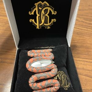 COPY - Robert Cavalli Cleopatra Women’s Coral Tone Snake Analog Watch